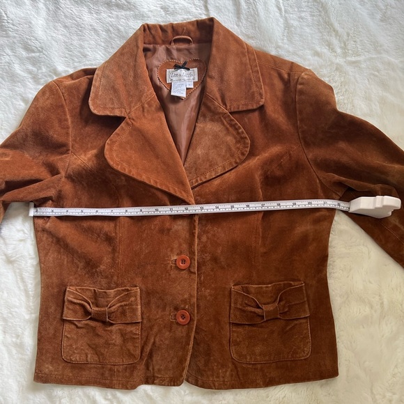 Vintage Live A Little Brown Leather Jacket Size Large - Picture 6 of 11